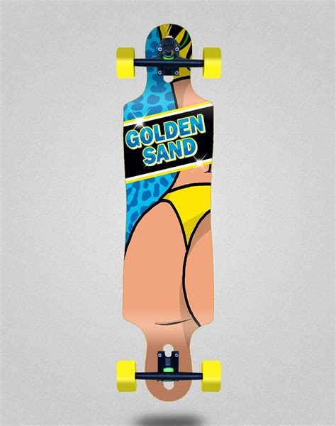 Golden Sand Skate Skateboard Longboard Complete 40x9 Drop