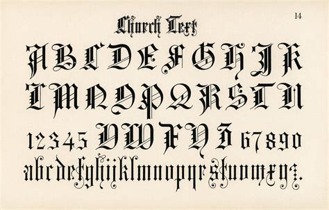 Church Text Fonts From Draughtsmans Alphabets By Flickr