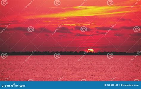 Seascape In The Early Morning Sunrise Over The Sea Stock Image Image