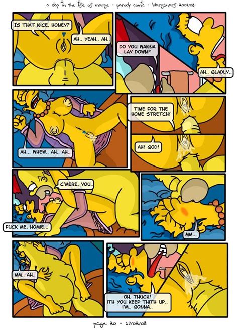 Rule 34 Blargsnarf Comic Female Homer Simpson Human Male Marge