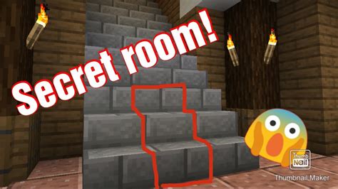 How To Build A Secret Room In A Staircase Minecraft Tutorial Adne