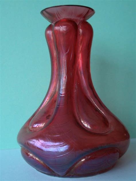 Iridescent Kralik Art Nouveau Glass Vase Loetz Era Pottery