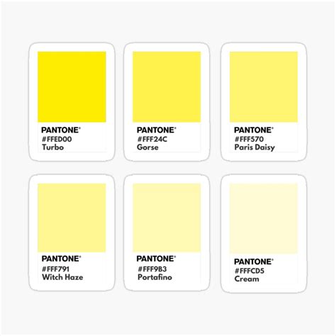 Pantone Yellow Shades Ubicaciondepersonascdmxgobmx