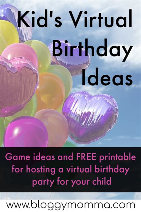 Say happy birthday with personalized ecards & videos from jibjab. Kid's Virtual Birthday Ideas | Bloggy Momma