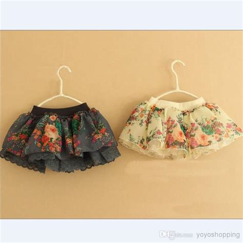 2021 Girls Tutu Skirt Cute Cheap Floral Skirts Kids
