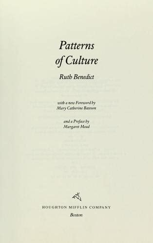 patterns of culture by ruth benedict open library