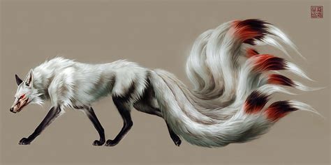 Other tales attribute them infinite wisdom. HD wallpaper: Fox, nine-tailed, by toedeledoki | Wallpaper ...