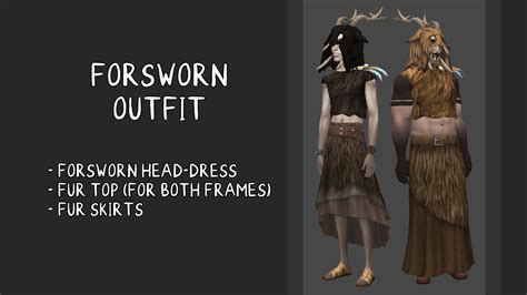 Skyrim Inspired Forsworn Clothing Set In 2021 Outfit Sets Sims 4