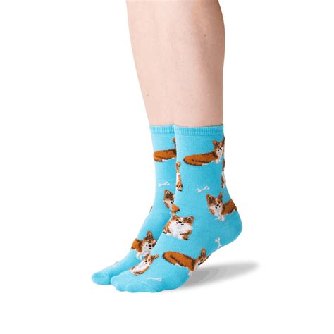 Hotsox Womens Corgi Crew Socks