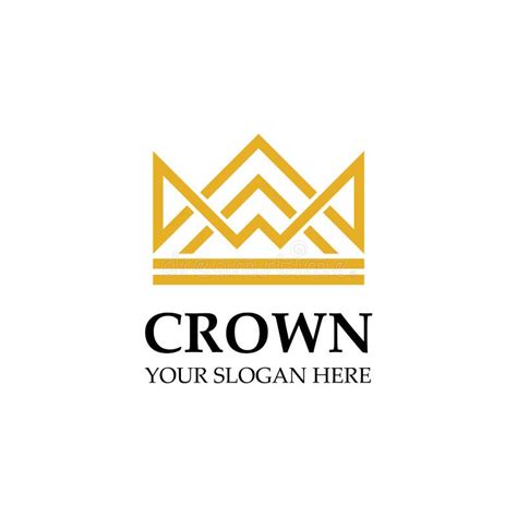 Creative Crown Concept Logo Design Template Stock Vector Illustration