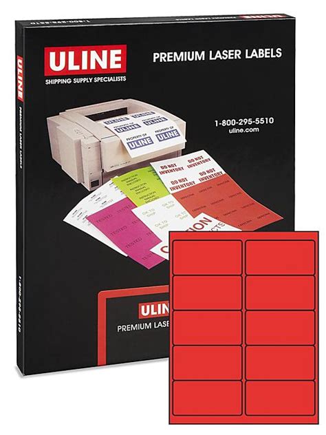 Uline True Color Laser Labels 4 X 2 S 21852 Uline
