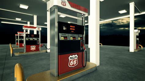 Free Model Gas Station 3d Scene The Pixel Lab