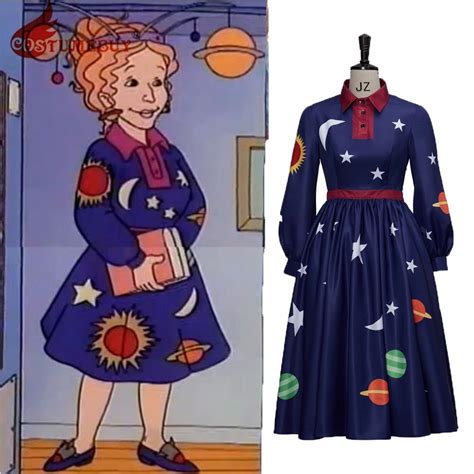 The Magic School Bus Miss Frizzle Costume Cosplay 3d Printed Sun Moon Star Dress Teacher Costume