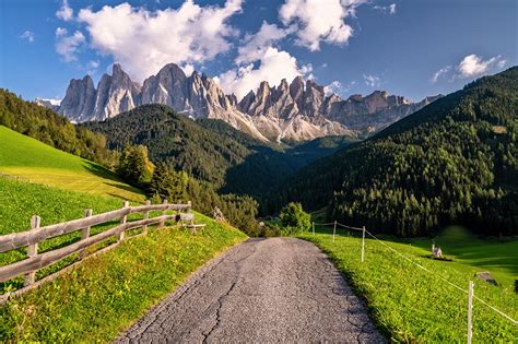 壁紙、イタリア、山、道、dolomites South Tyrol、アルプス山脈、自然、ダウンロード、写真