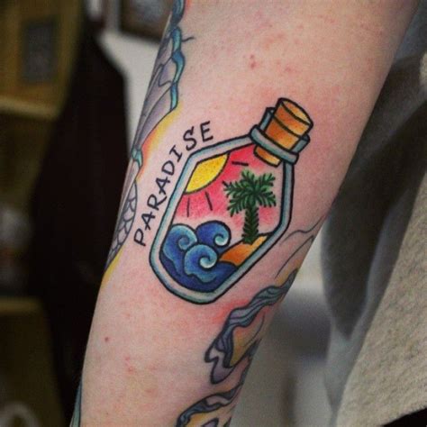 traditional beach tattoo - Google Search | Traditional ... On their own, palm trees are often rendered traditionally with bright green and this aesthetic choice is much simpler than a traditional style, increasing the nonchalant quality of the.