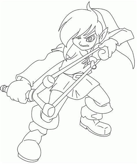 Link Zelda Coloring Pages - Coloring Home