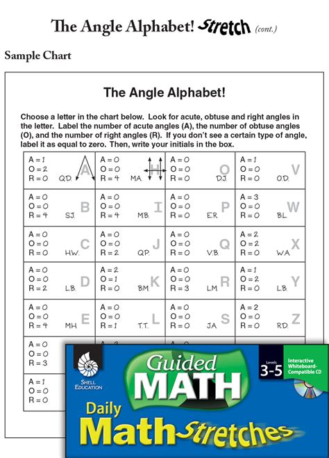 Guided Math Stretch Identifying Angles The Angle Alphabet Grades 3 5