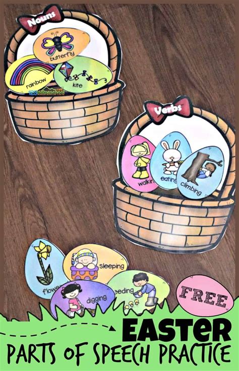 Free Printable Easter Parts Of Speech Easter Activity For Kids Easter