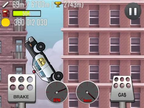 Hill Climb Racing Police Car Funny Moment Youtube