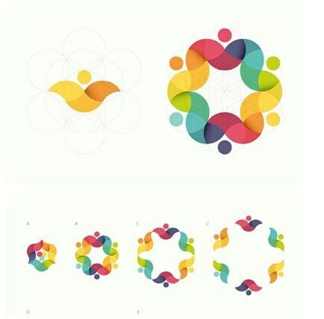 Geometric Rosette Logo Design Logo Design Geometric Rosettes