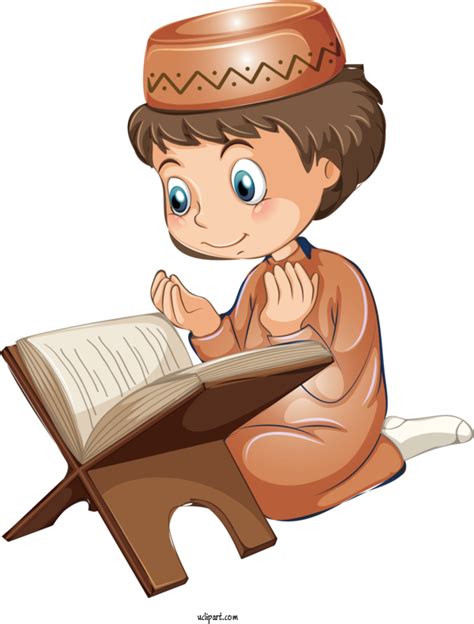 Religion Cartoon Sitting Reading For Muslim - Muslim Clipart Religion Clip art