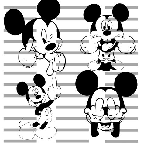 Adult Cartoon Mickey Mouse Digital Cut File Svg Png Bundle Etsy