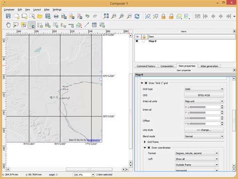 Gis Setting Correct Options For Displaying Grid In Qgis Composer