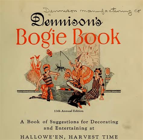 Dennisons Bogie Book 1920s Vintage Halloween Fun Digital Etsy