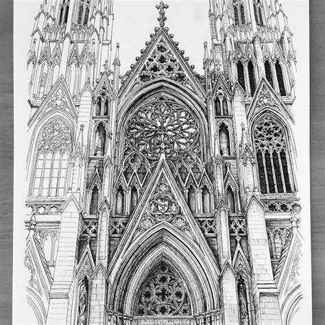 Gothic Art Line Drawing Home Designing Online