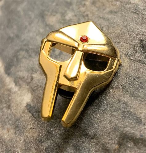 Mf Doom Pin Golden Mask Custom Creation Etsy