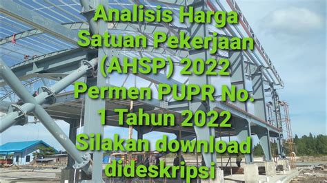 Analisis Harga Satuan Pekerjaan AHSP 2022 Ahsp Rab YouTube
