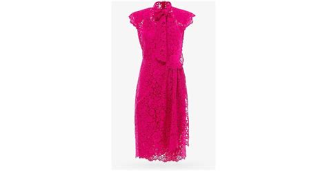Dolce And Gabbana Lace Midi Dress In Pink Save 31 Lyst