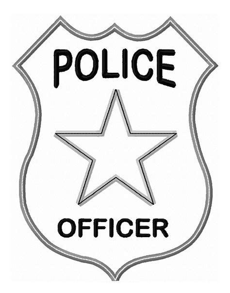Printable Police Badges For Kids Coloring Home