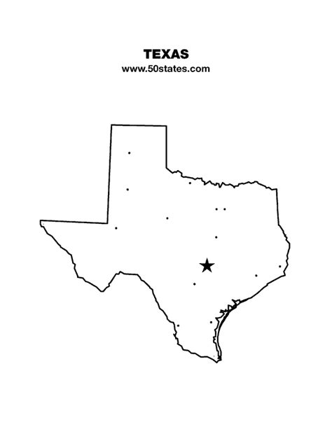 Blank Map Of Texas Find This Map And The Other 49 States At