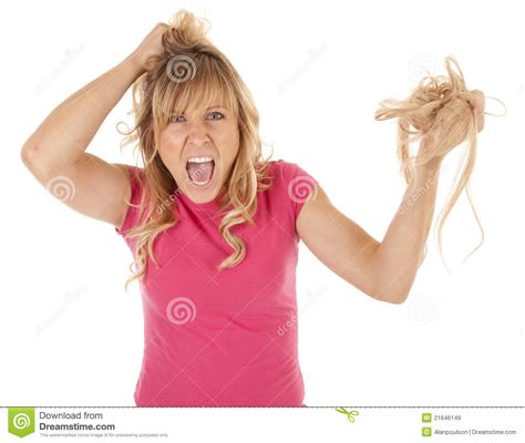 Pull Out Hair Scream Stock Image Image Of Face Expressive 21646149