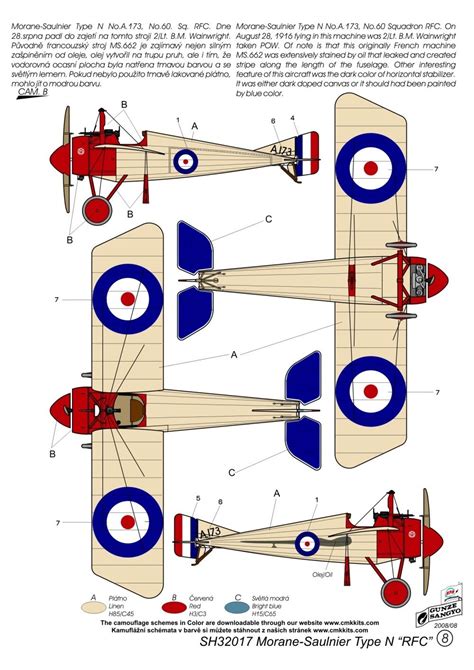 Morane Saulnier Type N Unit 60 Sqn Rfc Serial A173 On August 28th