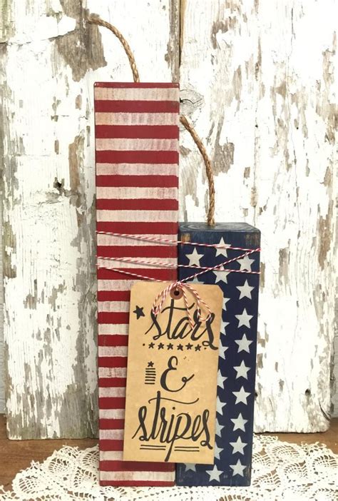 Fourth Of July Wood Firecrackers Primitive Decor Rustic Etsy 4th