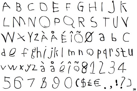 Fontscape Home Handmade Handwriting Child Age 5