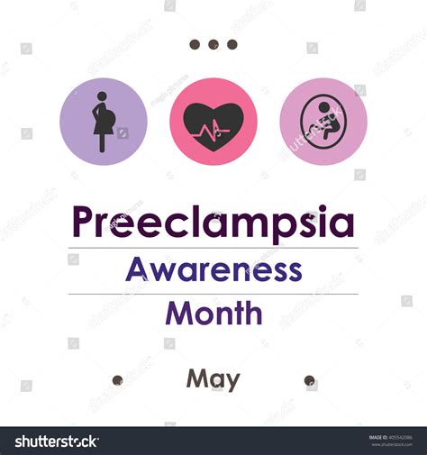 Vector Illustration Preeclampsia Awareness Month Stock Vector Royalty Free 405542086