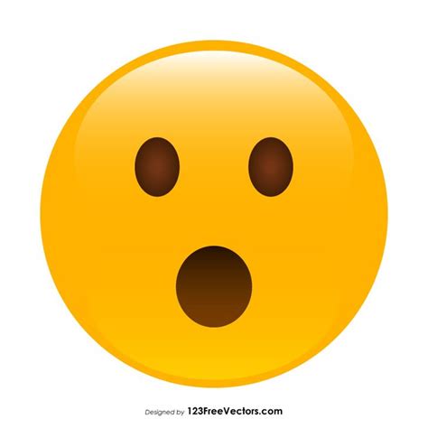 Face With Open Mouth Emoji Graphics Emoji Graphic Free Vector Art