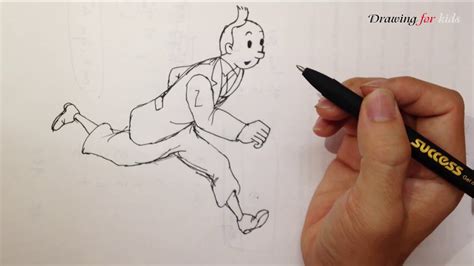 The Adventures Of Tintin How To Draw Tintin Step By Step Youtube