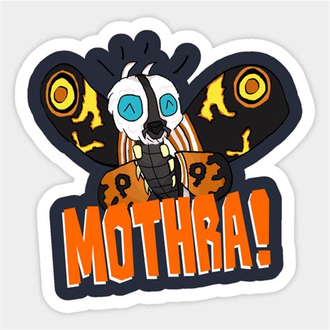 Mothra The Adorable Kaiju Mothra Sticker Teepublic
