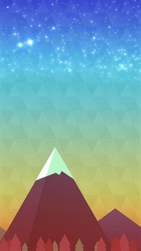 Minimalism Mountain Peak Wallpaper 1080x1920