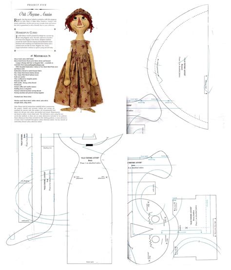 32 Free Printable Rag Doll Sewing Pattern Elisabettagarry