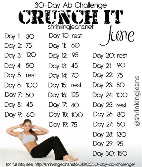 Fitness Challenges 2 30 Day Ab Challenge Month Workout Workout Calendar