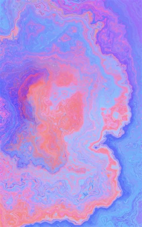 An Abstract Painting With Blue Pink And Orange Colors