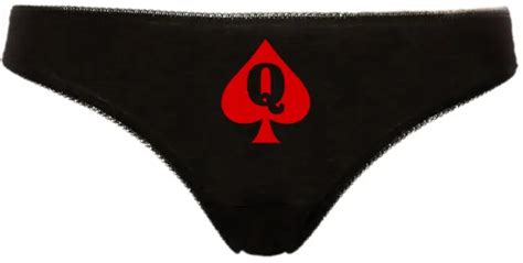 Queen Of Spades Hotwife Bbc Cuckold Sexy Qos Thong Panties Underwear Black Red 1881 Picclick
