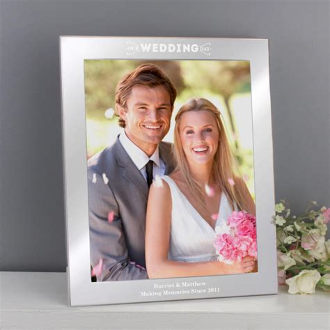 Personalised Our Wedding Day Silver 10x8 Photo Frame Jtrg Uk