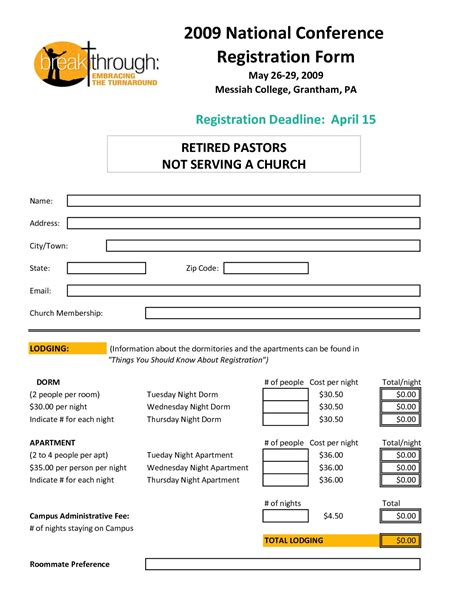 Free Template For Registration Form No Matter What Information You Need