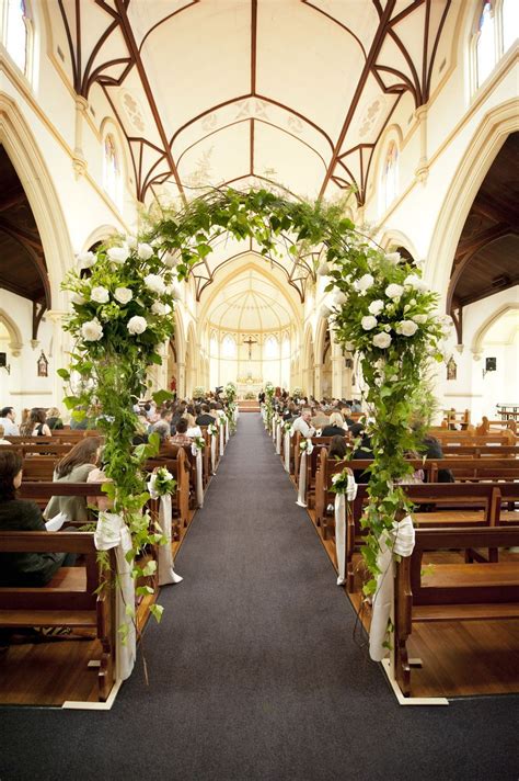 20 of 34 combine food and decor A Floral Arch IN the church - love this wedding ceremony ...